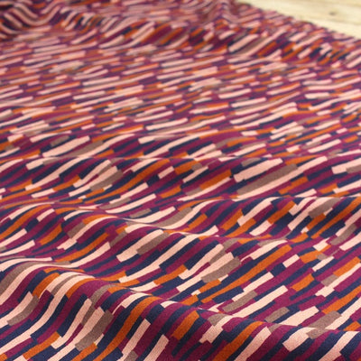 Roc Blue Viscose Poplin Fabric By Eglantine et Zoe
