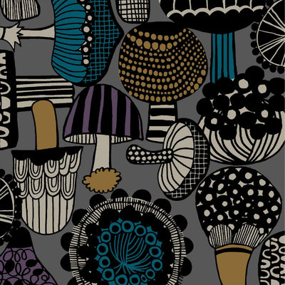 Grey Folklore Mushroom Cotton Linen Canvas £16M