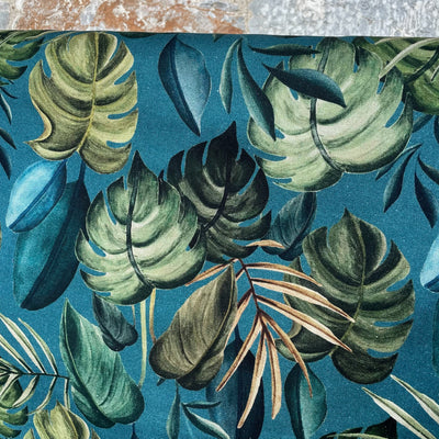 Tropical Leaves Printed  Cotton Canvas