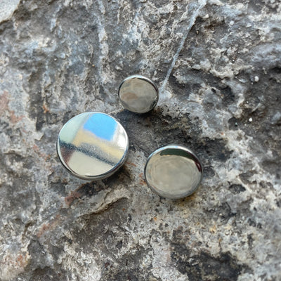 Metal Silver Shank Button