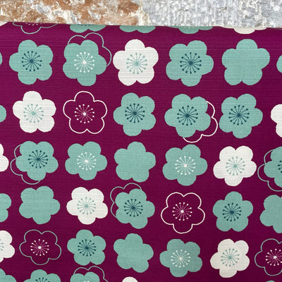Purple Flowers 100% Japanese Cotton by Sevenberry