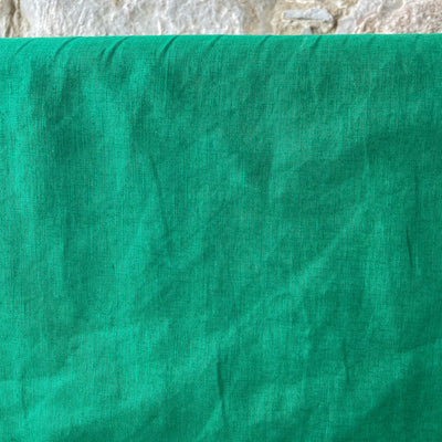 Green Washed Linen Mix Fabric