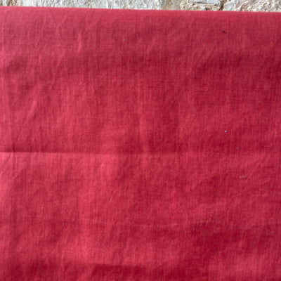 Wine Red Washed Linen Mix Fabric