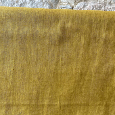 Gold Washed Linen Mix Fabric 