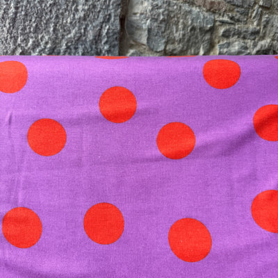 Lavender Cotton Flannel Dots Fabric by Poppy - £12m