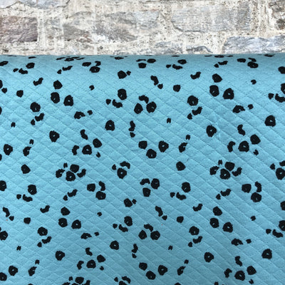 Quilted Animal Skin Light Teal Fabric by Poppy