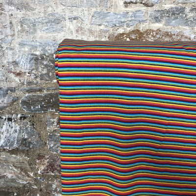 Jersey Ribbing Rainbow Stripe