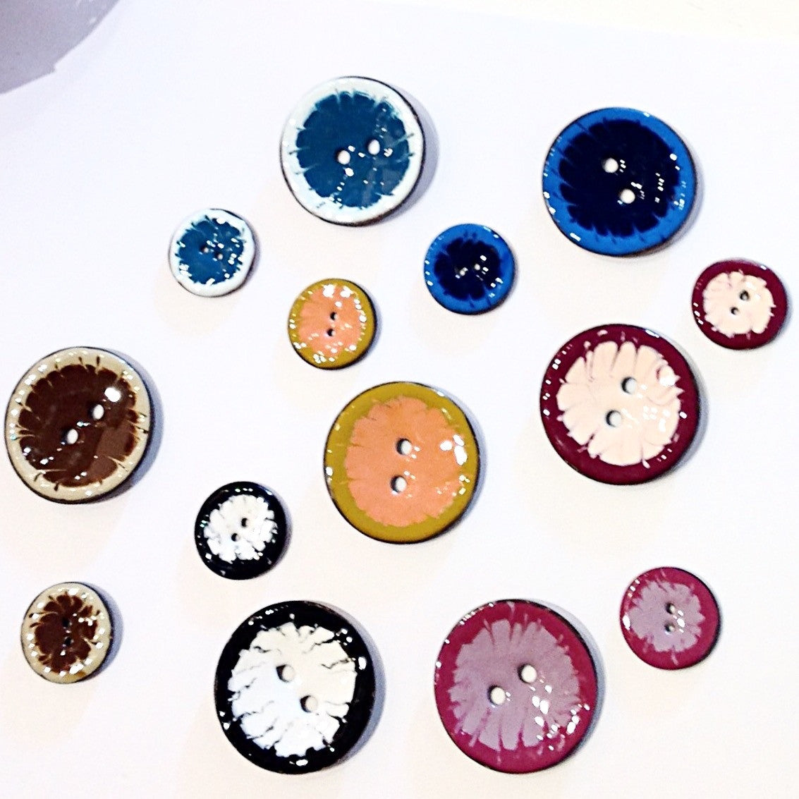 Two Colour Funky Coconut Shell Button – Make Fabric Boutique