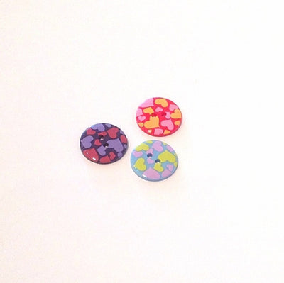 Heart-printed-button
