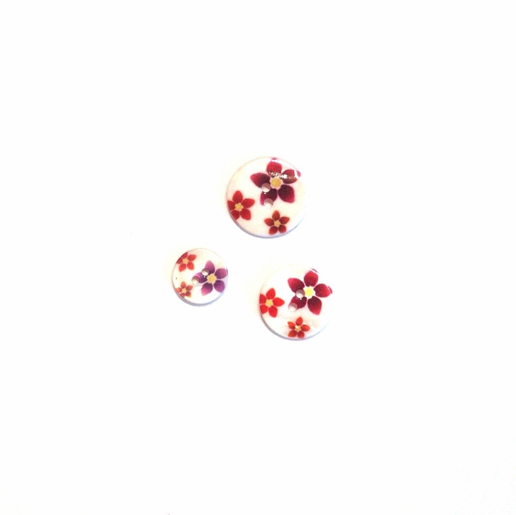 Shell Flower Print Button – Make Fabric Boutique